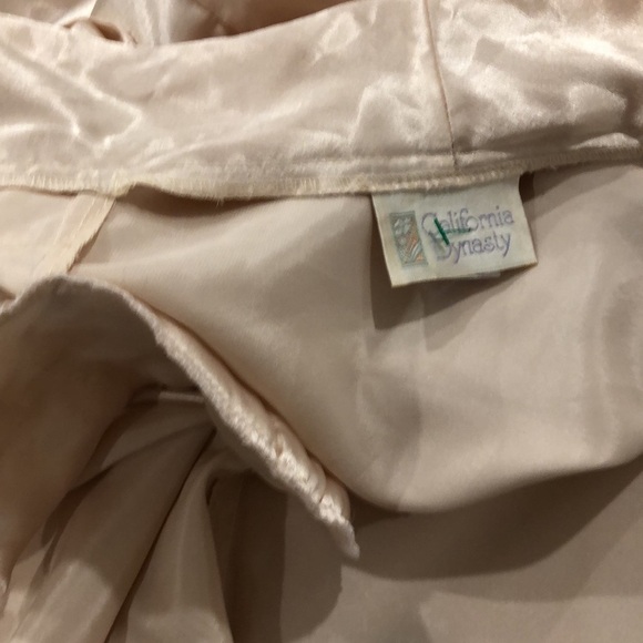 California  Dynasty vintage nude bridal lingerie full slip and robe with lace M - Picture 7 of 16